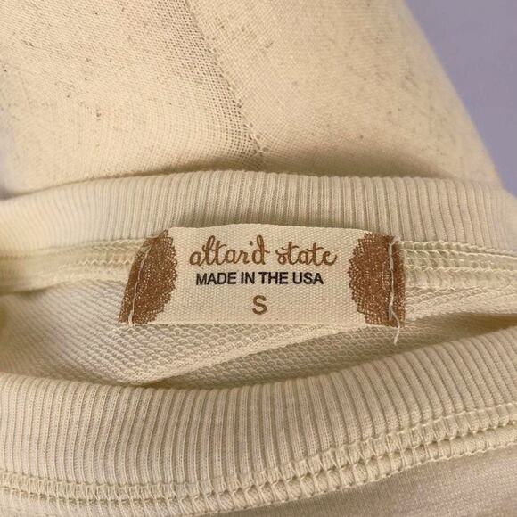 Altar’d State Route 66 Sweatshirt S NWT Rhinestone USA Retro Cream - Picture 6 of 9